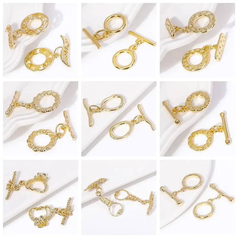 10/20Pcs Earwires Hooks For Earring 18K Gold Plated Brass Inlaid Zircon Earrring Clasp Hooks Fittings,Accessories For Earrings