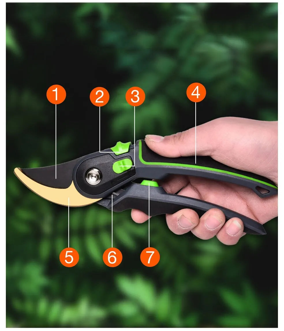 Garden Pruner Shears SK5 Blade Pruning Scissors for Bonsai Fruit Trees Flowers Branches Garden Pruners