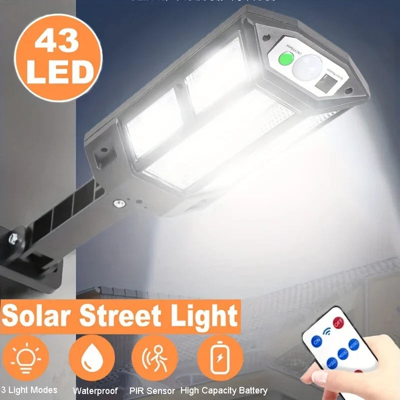 Solar 43 LED Lights Outdoor Solar Lamp Of Motion Sensor 4 Mode Waterproof IP65 Solar Garden Light Street Yard Lantern