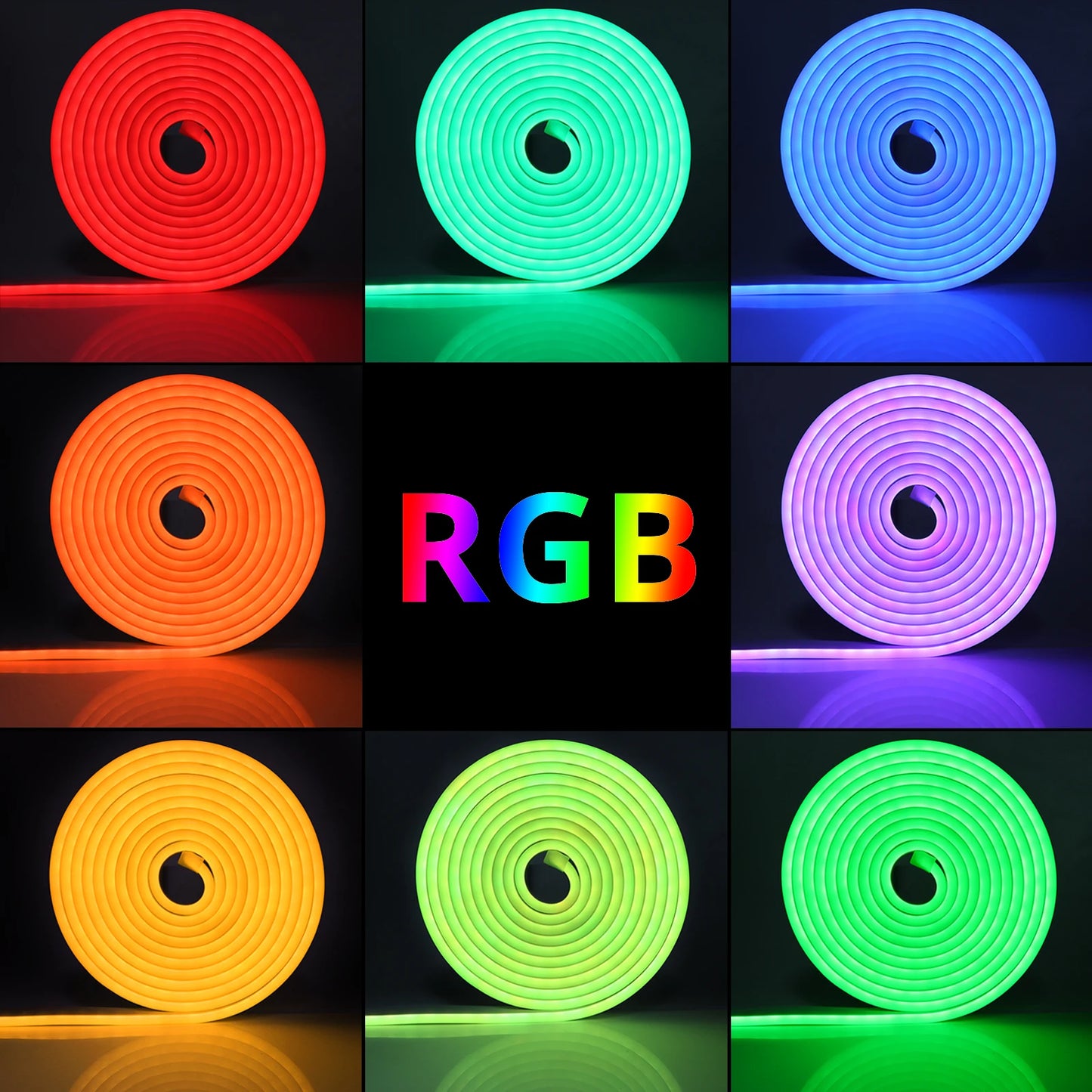 5V USB RGB Neon LED Strip 1/2/3/4/5M Tuya WiFi Neon RGB Strip Work With Smart Life APP/Alexa/Google Home for Neon Decor Lighting