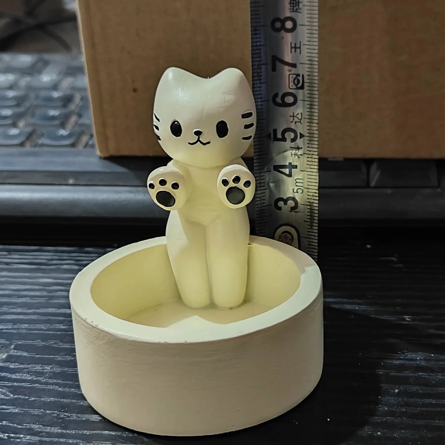 Cute Cat Candlestick Decoration Desktop Warm Resin Crafts Living Room Bedroom Decoration Light Luxury Style Cartoon