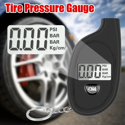 High precision electronic digital display tire pressure gauge essential for self driving trips Mini car tire pressure gauge Mult