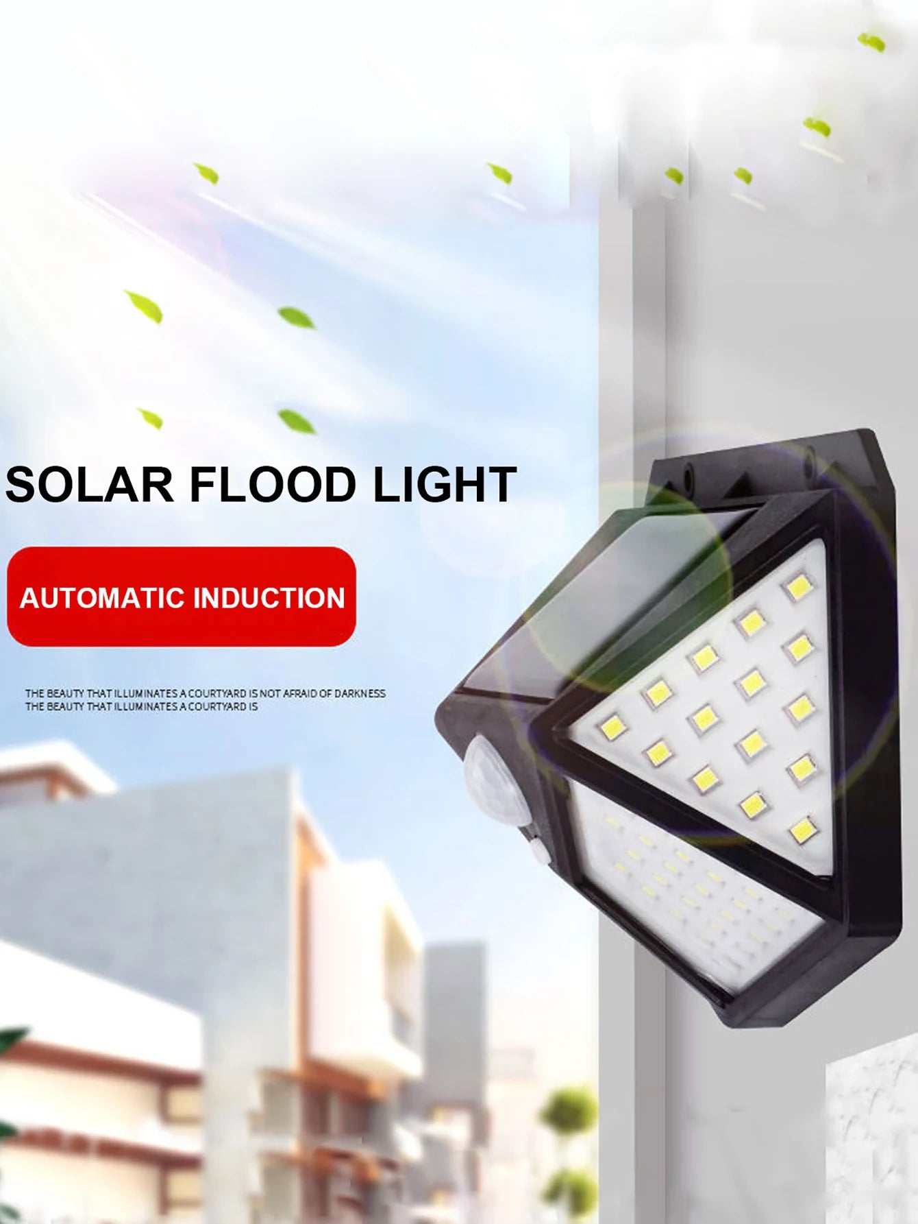 Multifunctional Solar Lamp Outdoor Garden Decoration Solar Led Light Waterproof Sunlight Powered Spotlight with Motion Sensor