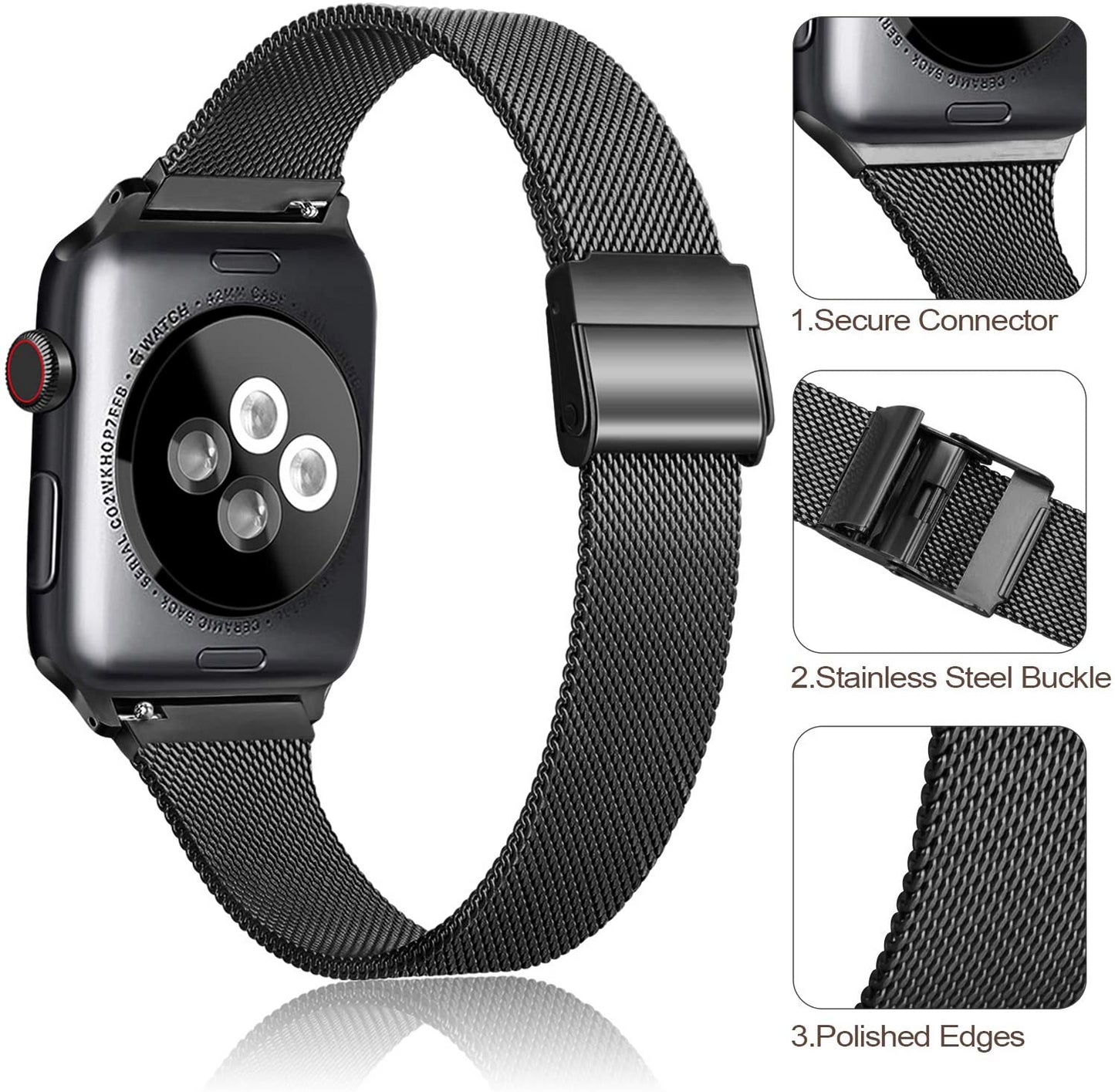 Silm Milanese Strap for Apple Watch Band 10 9 8 7 46mm 45mm 41mm Ultra 49mm Metal Bracelet for 6 5 4 SE 44mm 40mm 3 42mm Correa