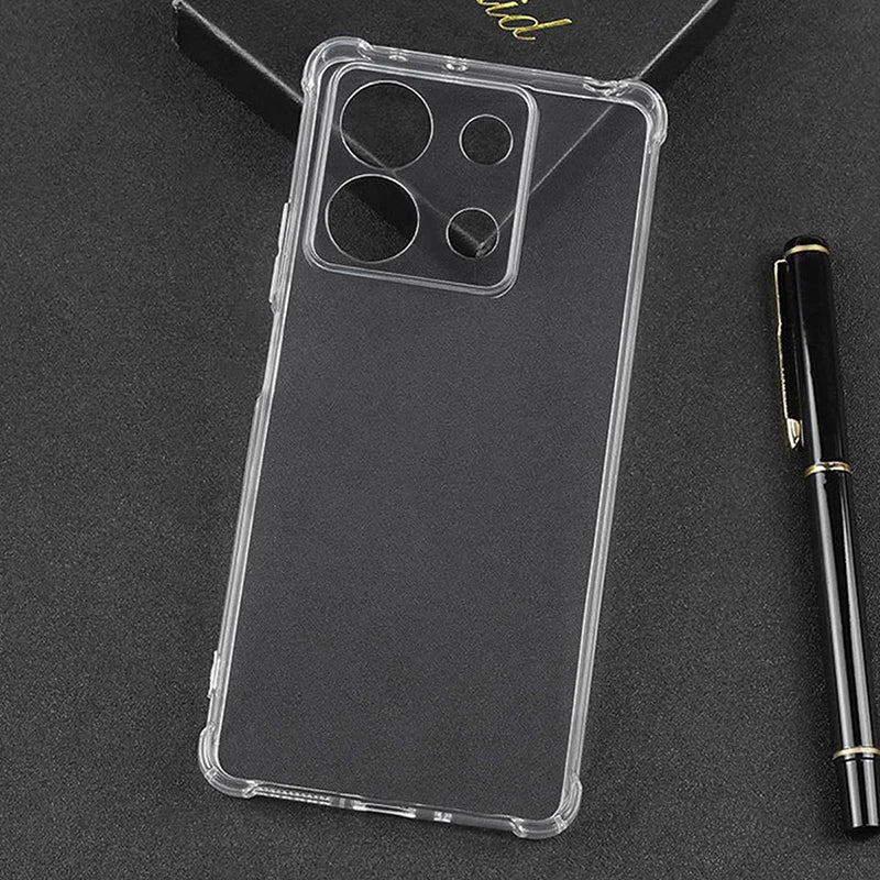 Shockproof Silicone Case For Xiaomi Redmi Note 13 12 12S 12T 11 11T 11S 10 10S Pro Plus Pro+ 4G 5G Clear Soft Ultra Thin Shell