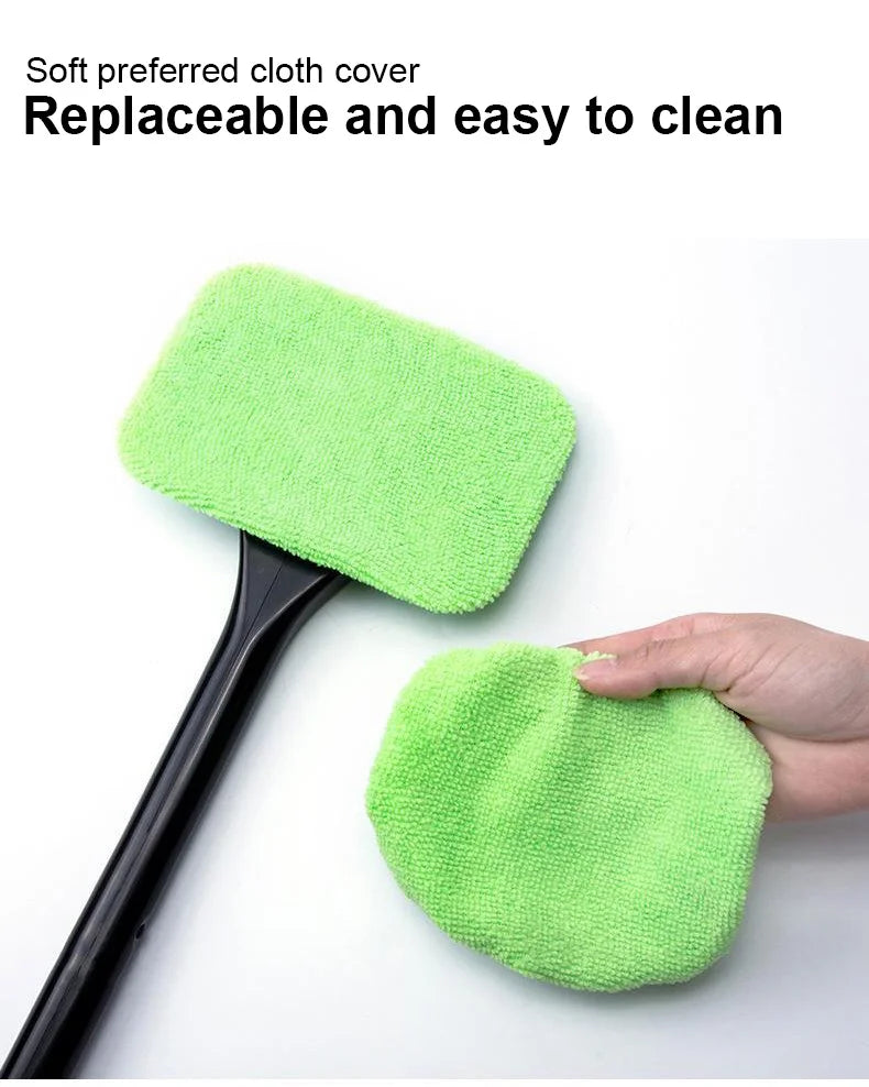 2 Pcs Car Window Cleaning Tool, Effortlessly Clean Your Car Windows with This Premium Window Cleaning Brush Kit