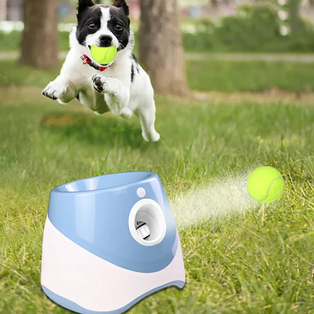 Dog Toys Automatic Ball Launcher Throwing Machine Catapult Pet Toys Tennis Launcher Outdoor Interactive Training Accessories