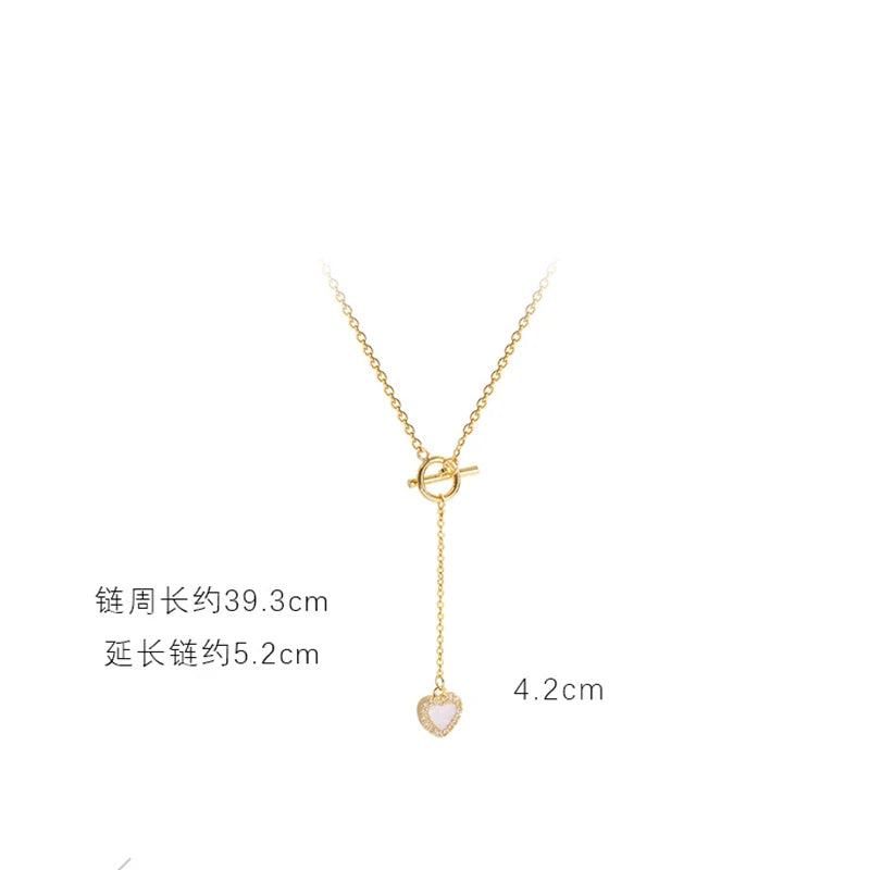 XIYANIKE 316L Stainless Steel Gold Color Love Heart Necklaces For Women Chokers 2021Trend Fashion Festival Party Gift Jewelry