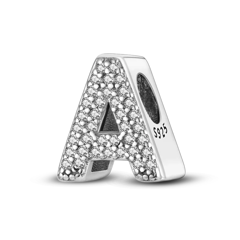 Charm Fits Original Bracelets 925 Sterling Silver Femininity English Letters Beads Women Pendant Bead Jewelry Making