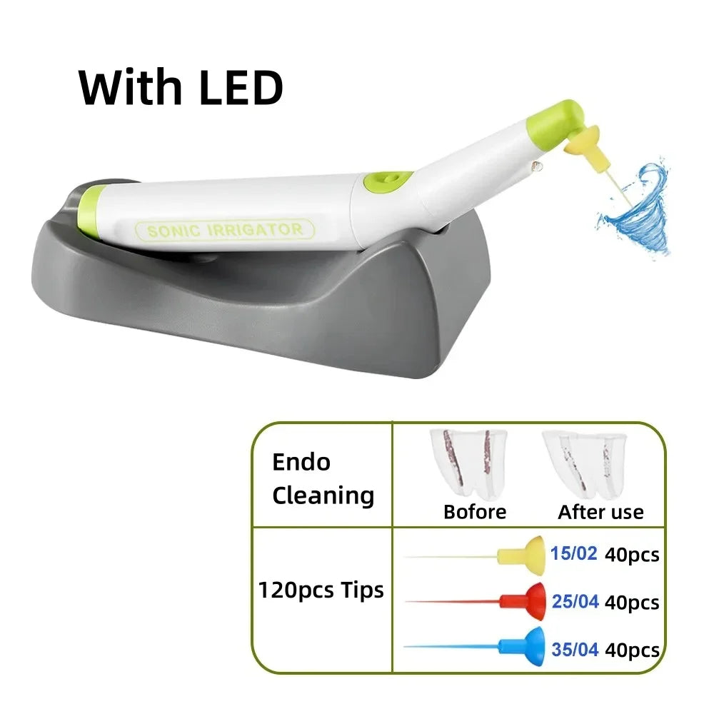 Root Canal Sonic Irrigator Activator With 120 Pcs tips Endo Files For Endodontic Cleaning And Irrigating new Dentistry Equipment