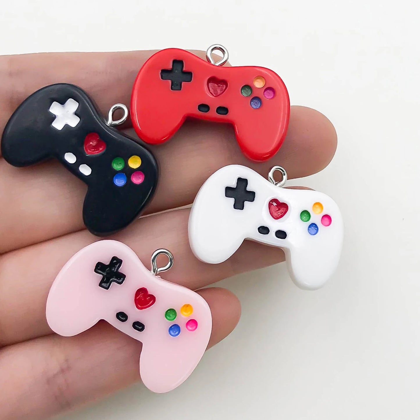 Randomly 6/10Pcs Colorful Resin Game Controller Charms Pendants For Jewelry Making DIY Earrings Necklace Bracelet Handmade