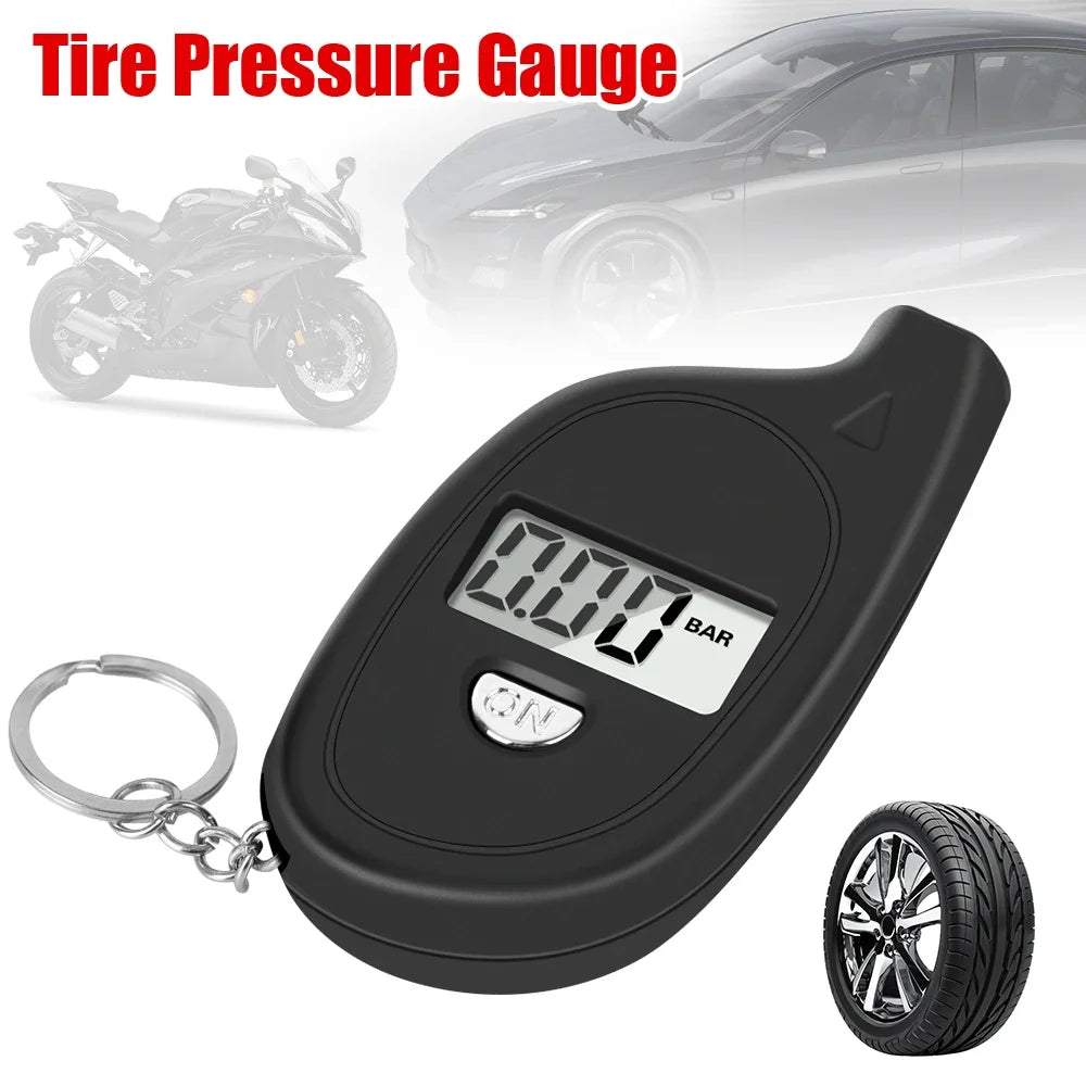 High precision electronic digital display tire pressure gauge essential for self driving trips Mini car tire pressure gauge Mult