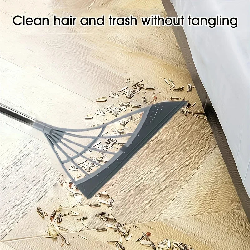 Environmentally friendly black technology magic silicone lazy broom cleaning floor wipers multifunctional durable cleaner