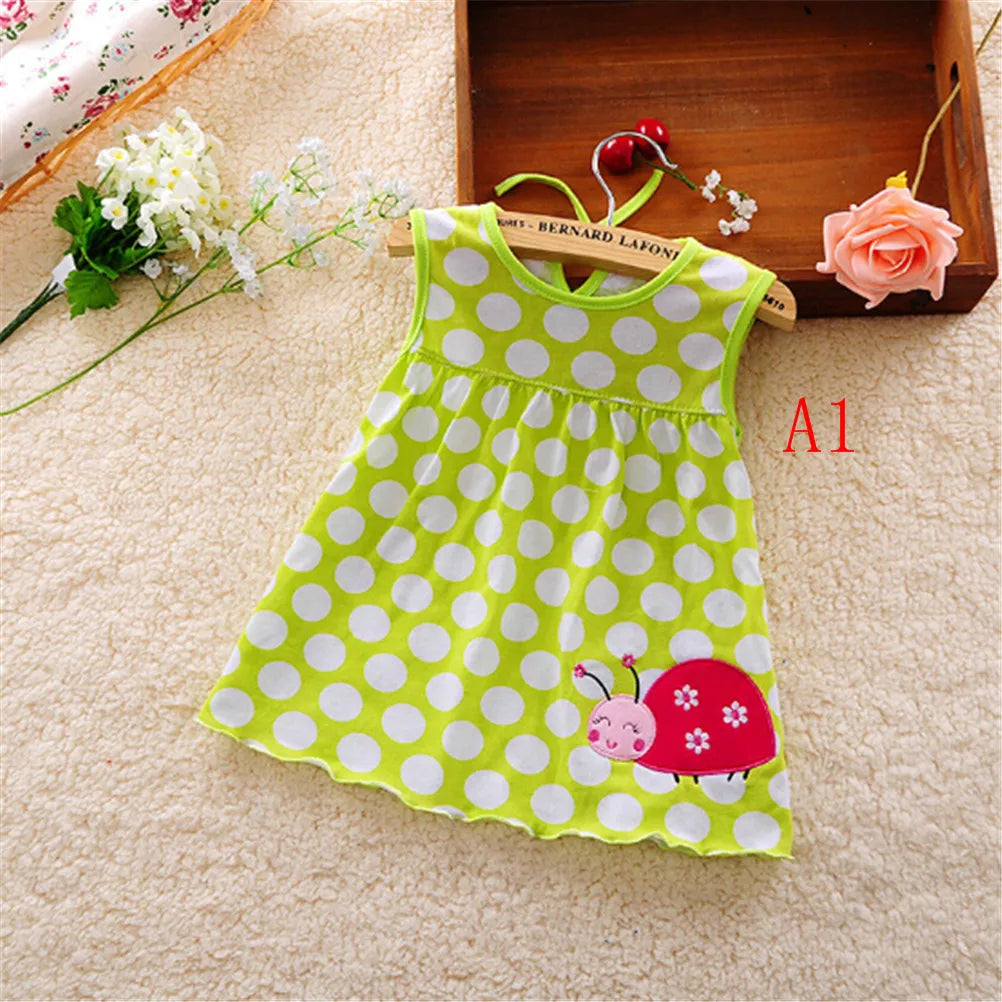 0-24M New borns Cotton Flower Sleeveless Dresses Baby Girls Summer Multi Pattern Clothes Kids Princess Dress for 0-2Y Children