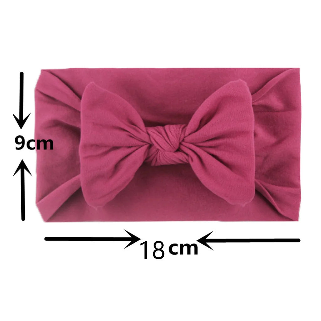 Candy Colors Baby Bowknot Hairband Broadside Headband Kids Girls Boutique Elastic Protect Turban Headwear Kids Hair Accessories