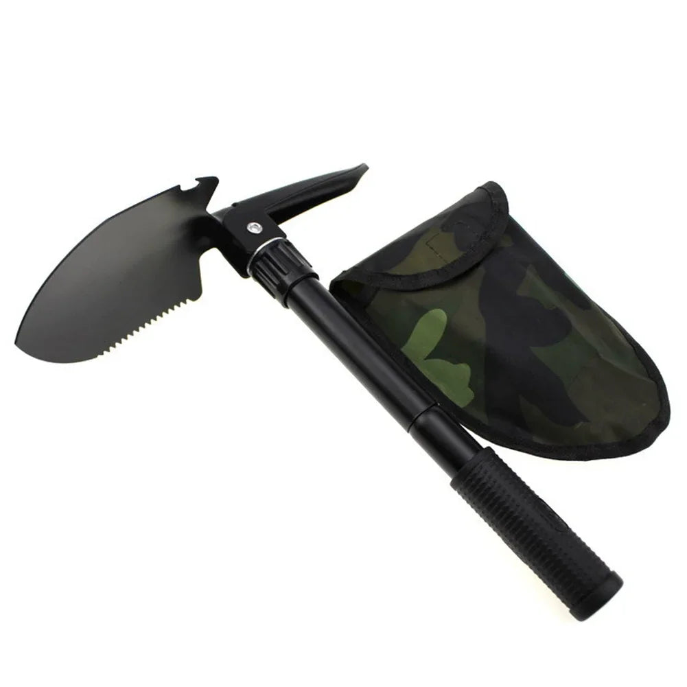 1set Multifunction Camping Shovel Survival Folding Shovels Military Tactical Shovel Hiking Outdoor Garden Hoe Digging Tool Kit