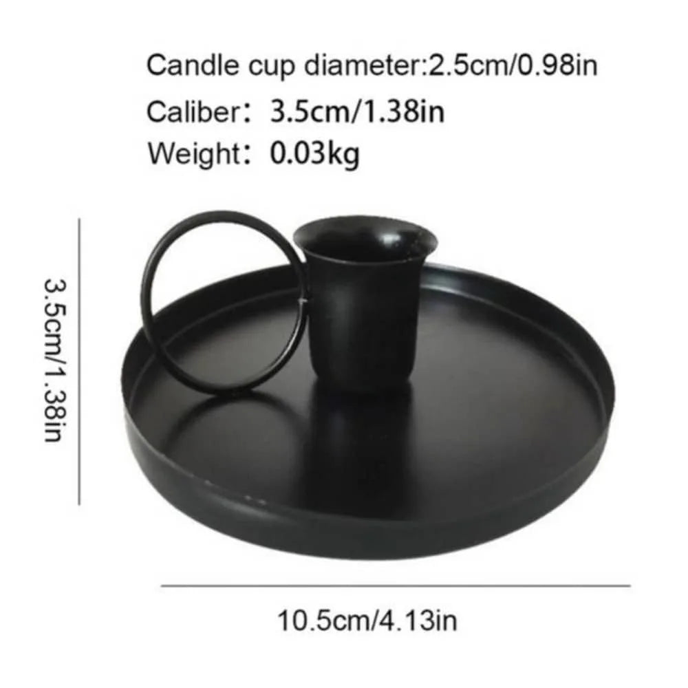 Portable Candle Holder Desktop Candlestick Adornment Metal Candlestick Taper Candle Holder With Handle Home Wedding Decorations