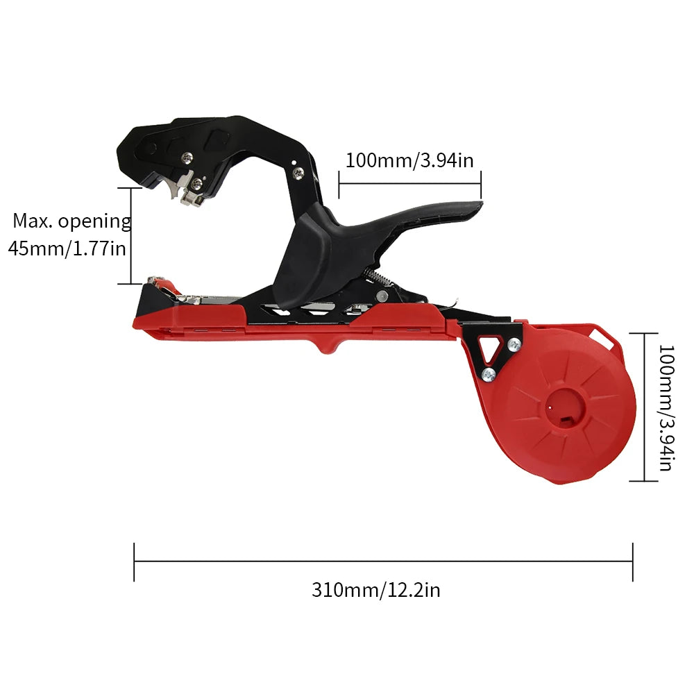 Allsome Plant Tying Machine, Gardening Tapetool with 10 Rolls of Tape and 1 Box of Staple for Vegetable, Grape, Tomato, Pepper