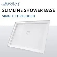 32 in. D x 60 in. W x 2 3/4 in. H Left Drain Single Threshold Shower Base in Black