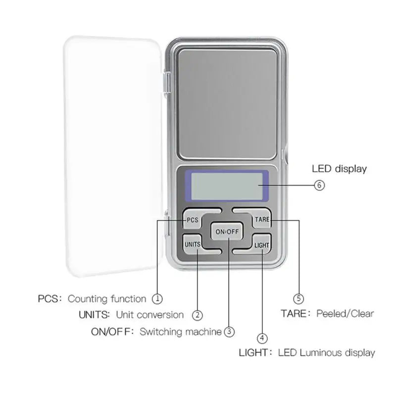 Digital Scale for Gold Sterling Silver Jewelry Scales Balance Gram Electronic Scales 100g/200g/300g/500g x 0.01g Mini Pocket