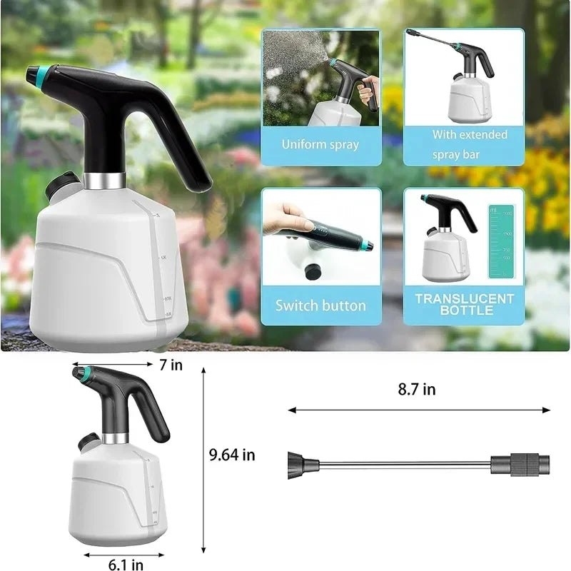 2L Electric Plant Spray Bottle Automatic Watering Fogger USB Electric Sanitizing Sprayer Watering Machine Plants Garden Tool