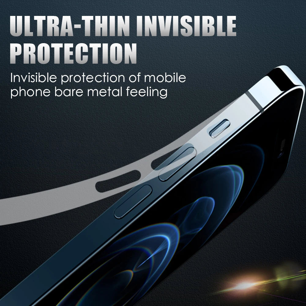 Full Cover Cell Phone Side Film For Apple iPhone 15 Plus 14 Pro Max Fibre Matte Clear Protective Film Accessories for 13 12 mini