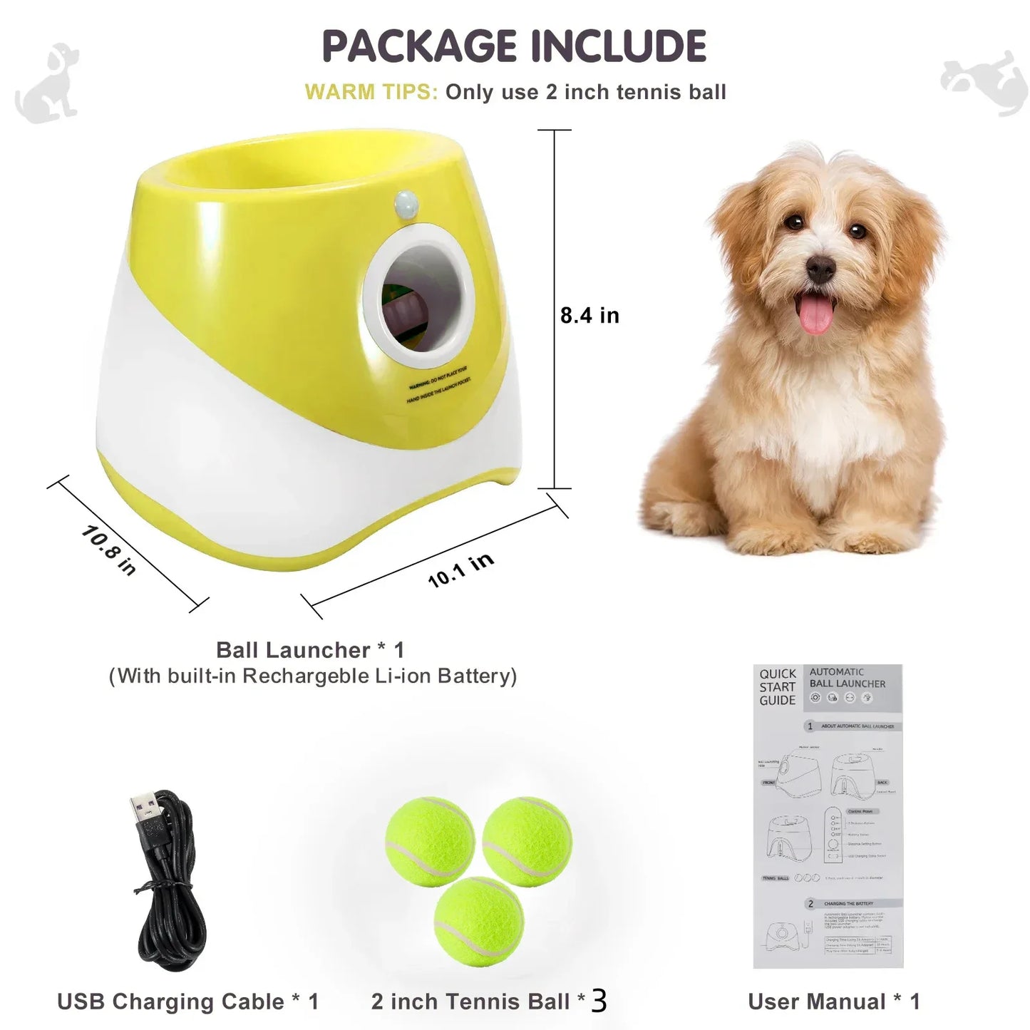 Dog Toys Automatic Ball Launcher Throwing Machine Catapult Pet Toys Tennis Launcher Outdoor Interactive Training Accessories