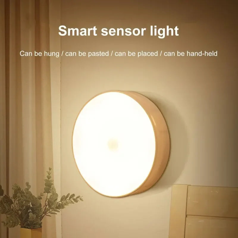 LED Smart Human Body Sensor Night Lights Emergency Automatic Lighting USB Charging Wireless Magentic Suction LED Cabinet Lights