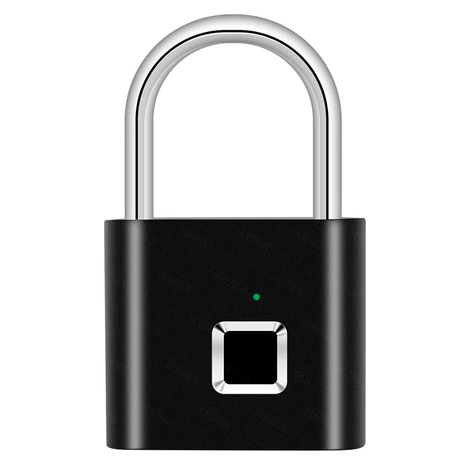 KERUI Keyless USB Charging Fingerprint Lock Smart Padlock Waterproof Door Lock 0.2sec Unlock Portable Anti-theft Padlock Zinc