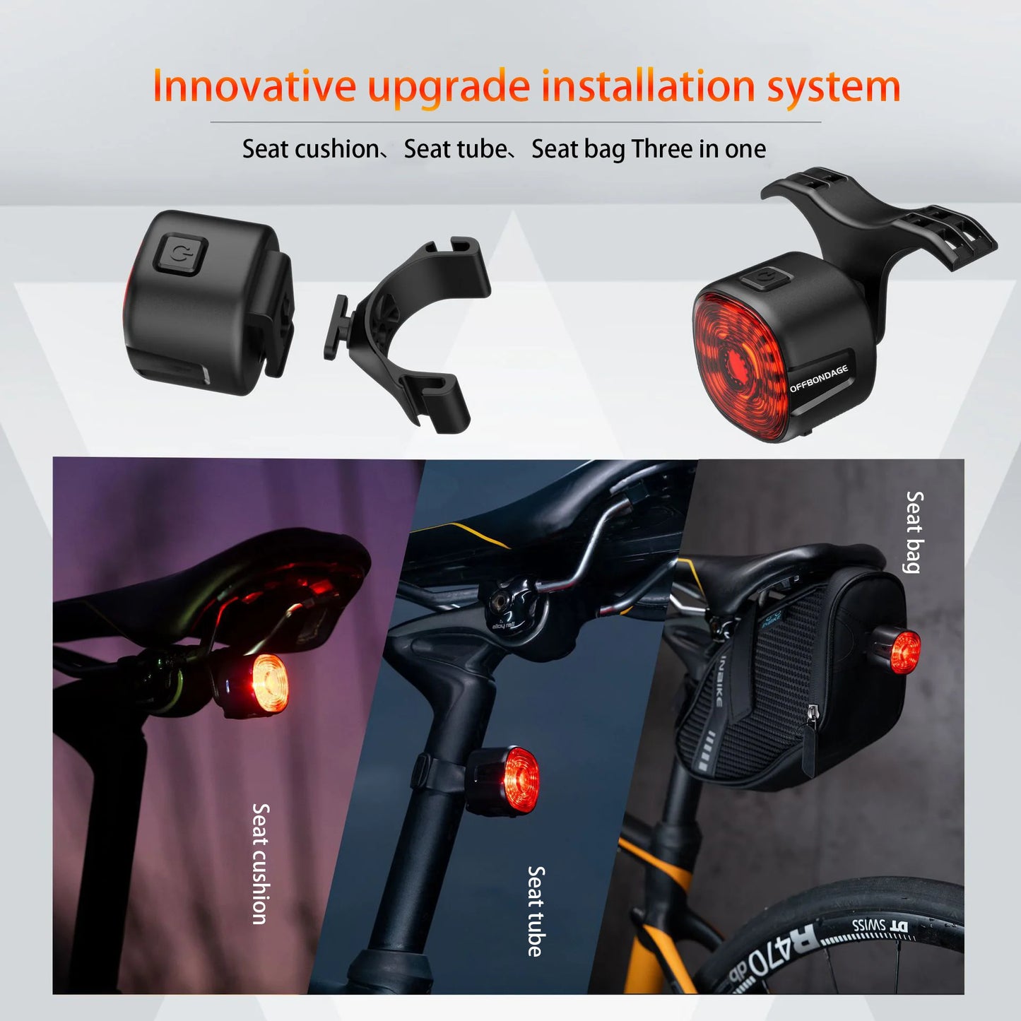 OFFBONDAGE Bicycle Light Front Bike Light 8000mAh Waterproof Flashlight USB Charging MTB Road Cycling Lamp Accessories