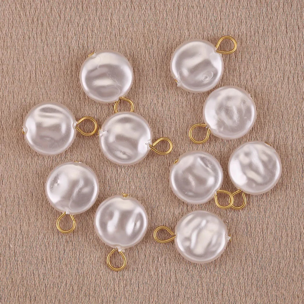 10pcs Imitation Pearl Earring Charms In Jewelry Making DIY Earring Pandants DIY Fashion Cute Heart Geometry Charm Dangles