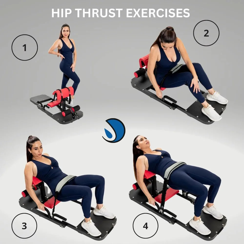 Hip Thrust Machine & Sissy Squat Machine - Hip Thrust Bench, Squat Workout Machine, Glutes Workout Equipment