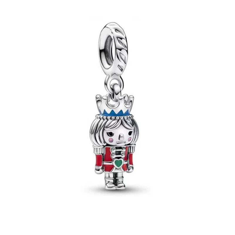 Christmas Series New 925 Sterling Silver Socks Mouse Elk Christmas Tree Pendant fit Original Pandora Bracelet DIY Gift