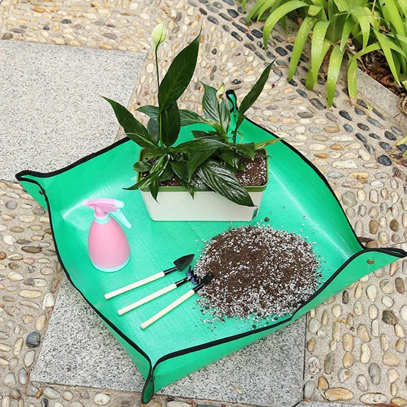 Planting Mat 50cm-100cm Gardening Potting Pad Foldable Garden Plant Flower Pot Transplanting Waterproof Mats