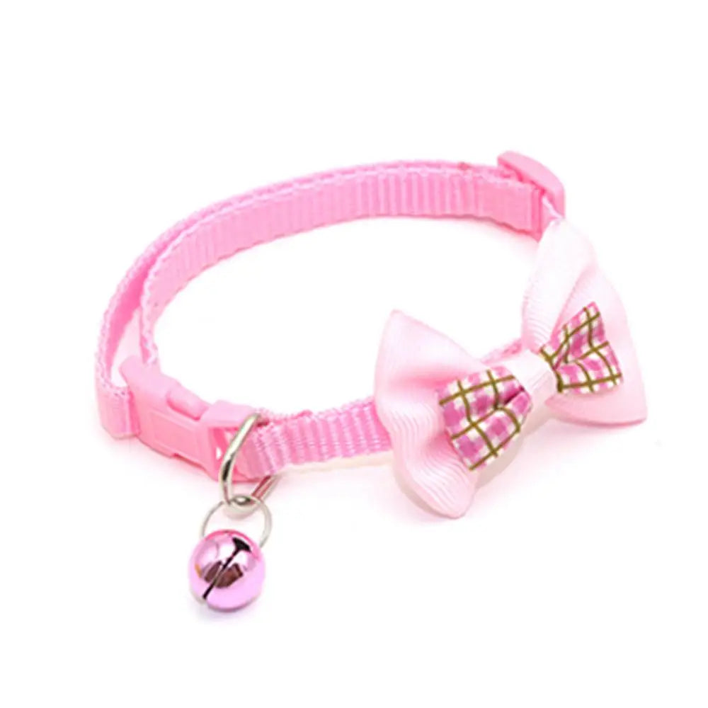 10-1PCS Pet Collars Pet Bow Bell Collars Cute Cat Collars Pet Supplies Multicolor Adjustable Pet Dressing Tool Pet Accessories