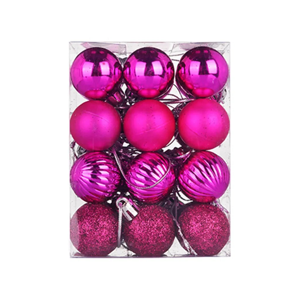 24PCS Christmas Balls 30mm Christmas Xmas Tree Ball Bauble Hanging Home Party Ornament Decor 24PCS Christmas Decoration 2024