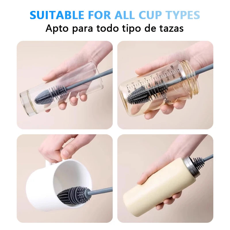 Bottles Brush Silicone Baby Bottles Clean Brush Long Cleaning Brush Cup Brush for Scrubbing Useful Cleaning Product for Home