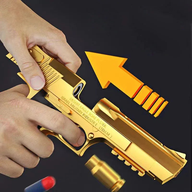 Desert Eagle Toy Gun Shell Ejection Airsoft Pistol Soft Foam Bullet Outdoor CS Weapon Toys Gun Kids Shooting Game Children Gifts