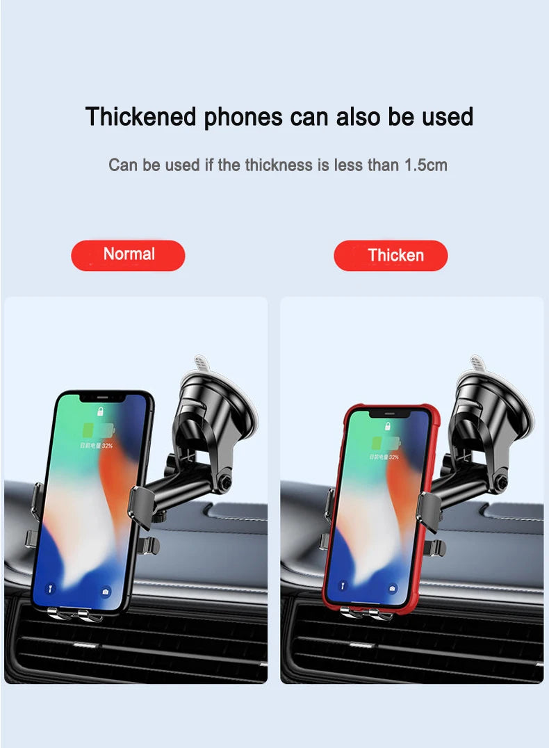 2023 NEW Universal Sucker Car Phone Holder 360° Windshield Car Dashboard Mobile Cell Support Bracket for 4.0-7 Inch Smartphones