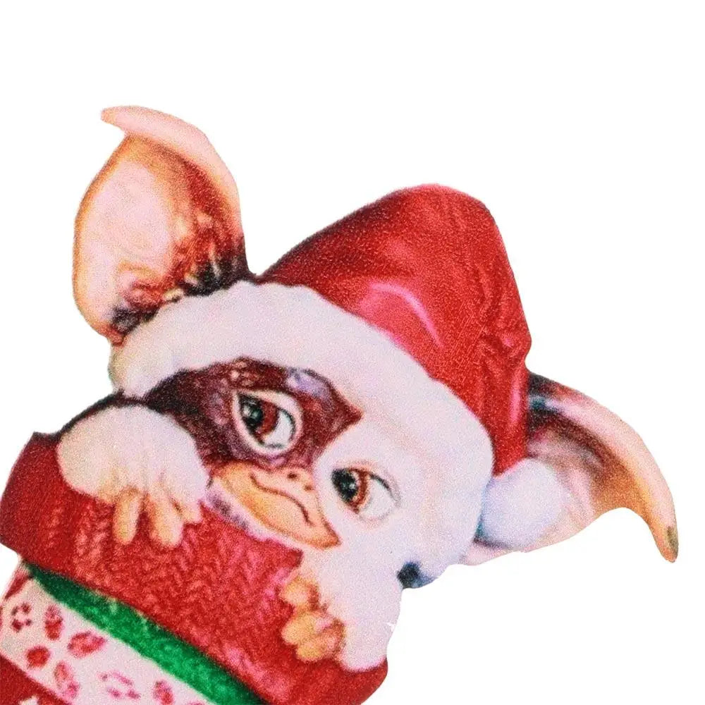 Gremlins Santa Hat Hanging Christmas Tree Decoration Pendant Cute Puppy Acrylic Ornament Christmas Gift Festive Party Supplies