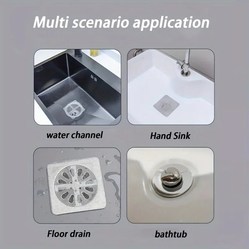 6-18pcs Toilet bathroom  kitchen floor drain filter screen anti clogging sewer grid sewer insect proof hair filter screen