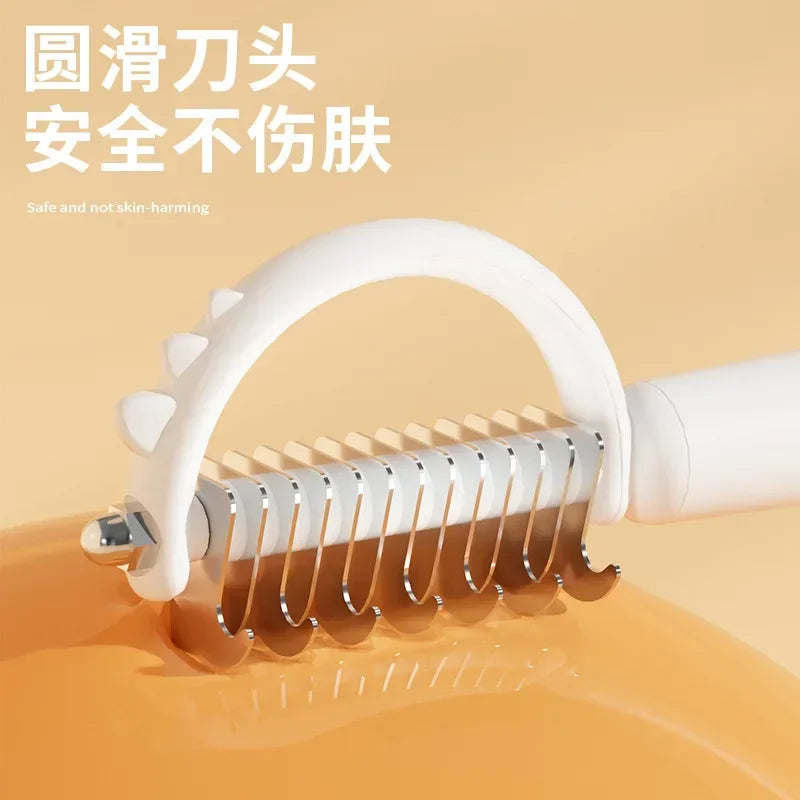 New Hair Removal Comb for Dogs Cat Detangler Fur Trimming Dematting Brush Grooming Tool For matted Long Hair Curly Pet