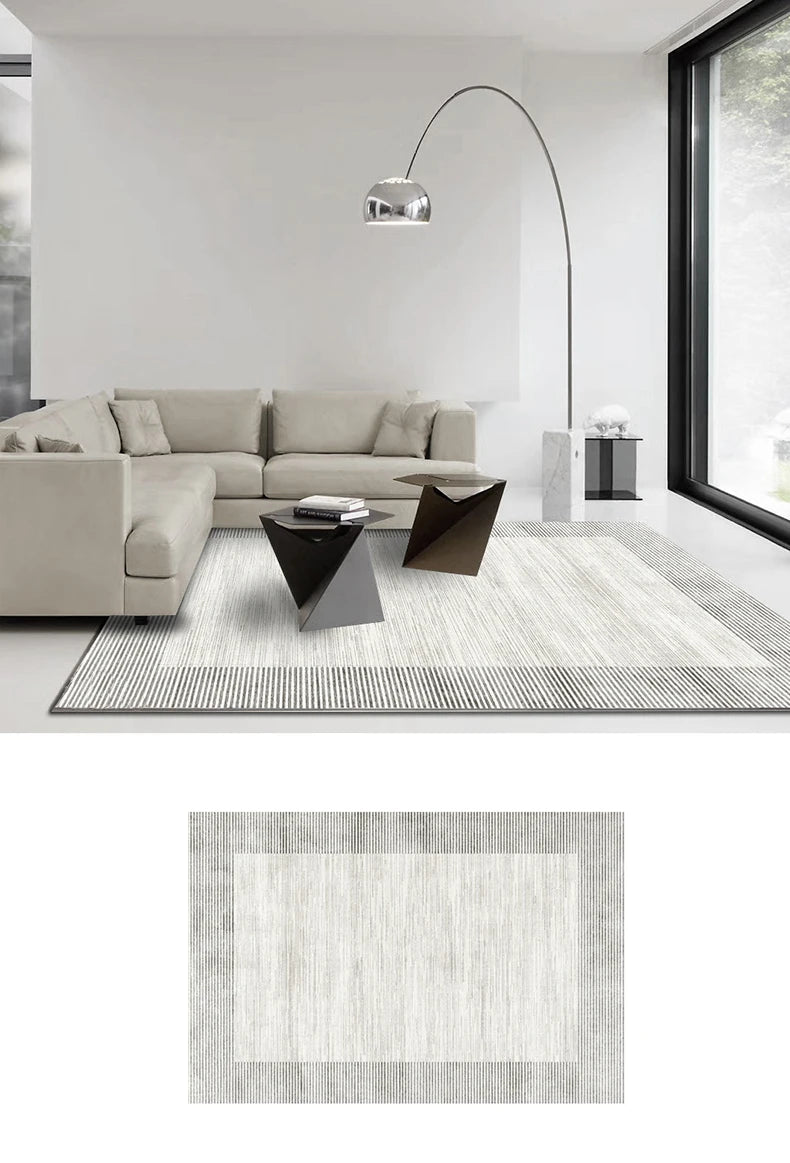 Modern Minimalist Gray Living Room Large Area Carpet Lounge Rug Home Decor Mat  Non-slip Carpets High Quality Rugs for Bedroom