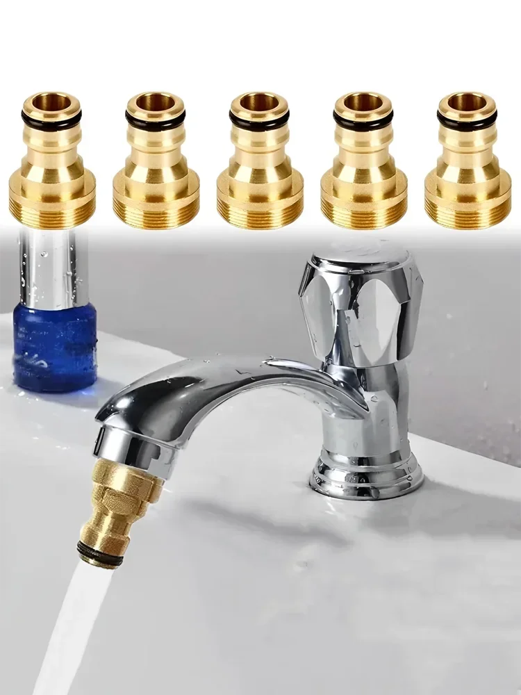 1/2/5PCS Universal Tap Kitchen Adapters Brass Faucet Watering Garden Tools Tap Connector Mixer Hose Adaptor Basin Fitting