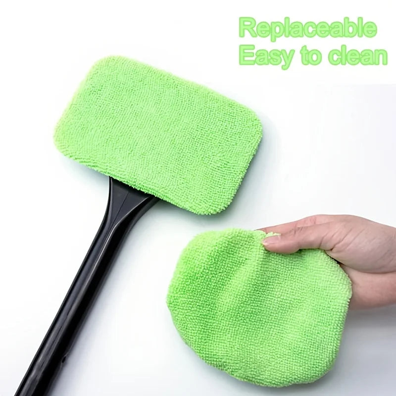 2 Pcs Car Window Cleaning Tool, Effortlessly Clean Your Car Windows with This Premium Window Cleaning Brush Kit