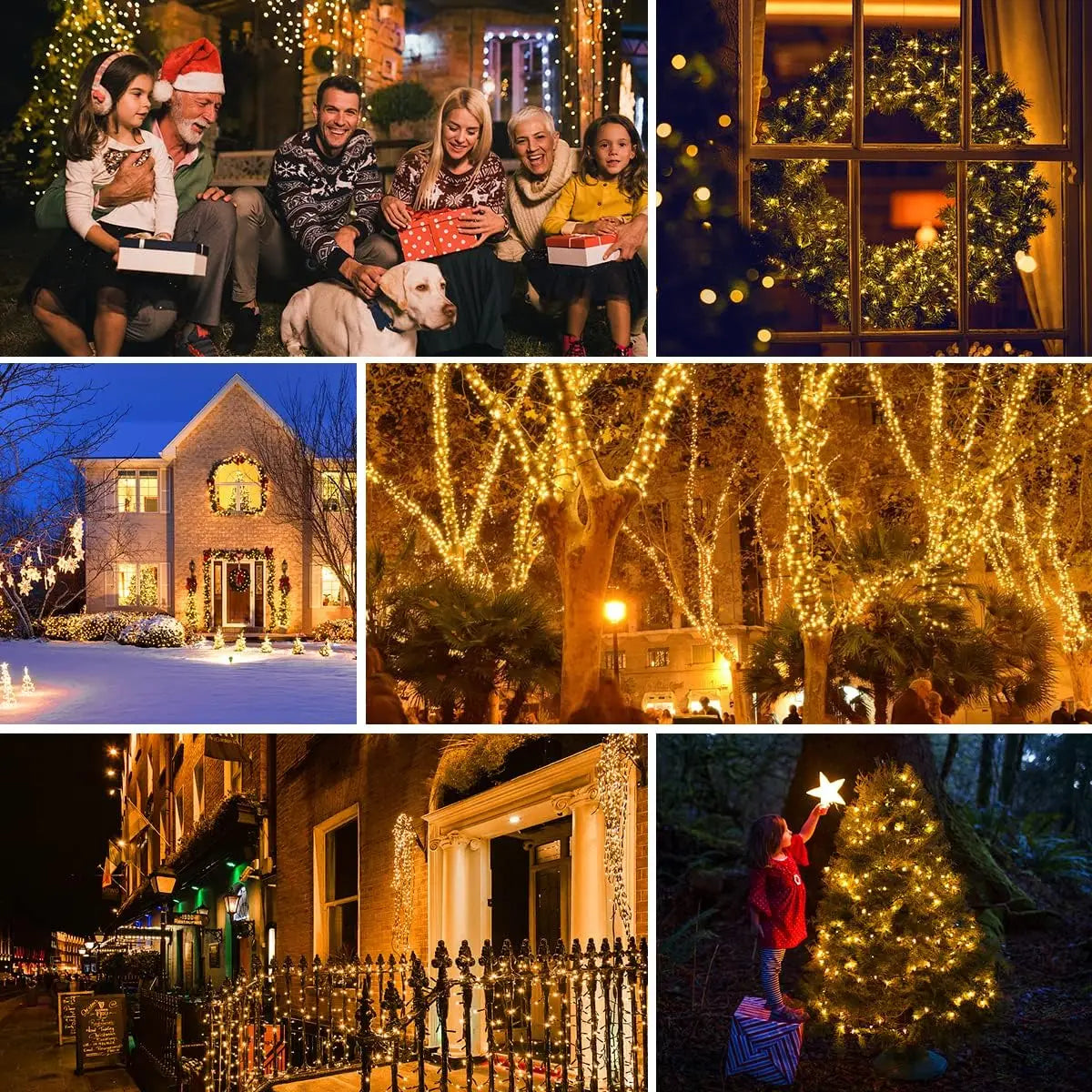 Solar String Lights Outdoor Lighting Solar Powered Lights with 8 Lighting Modes Waterproof Decoration for Garden