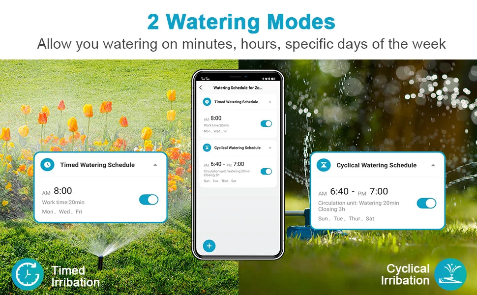 Insoma Wifi Automatic Sprinkle Timer Remote Garden Water Timer Smart Irrigation Watering System Hose Control Unit Support Alexa