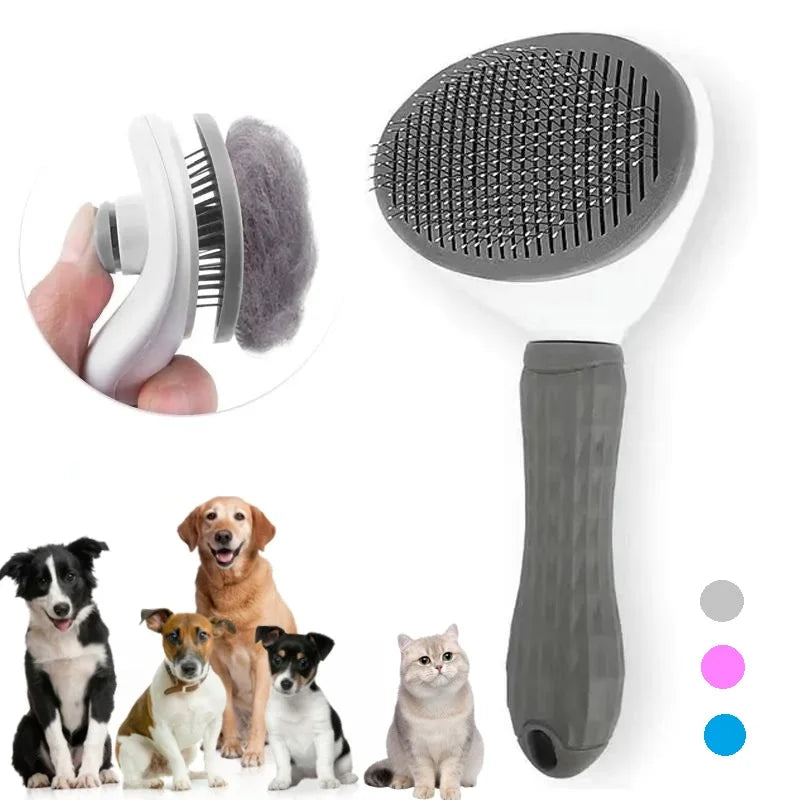 Self-cleaning Pet Hair Remove Comb Cat Slicker Brush Pet Hair Removal Comb For Cats Grooming Brushes Dog Combs Cat Accessories