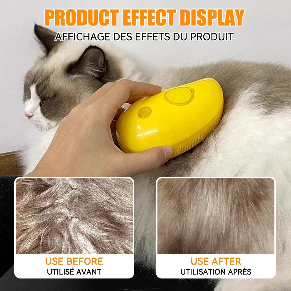 3-in-1 Steamy Brush for Pet Cat Dog Grooming Accessories Electric Brushes for Hair Cleaning Massage Comb Cat Dog Stuff Supplies