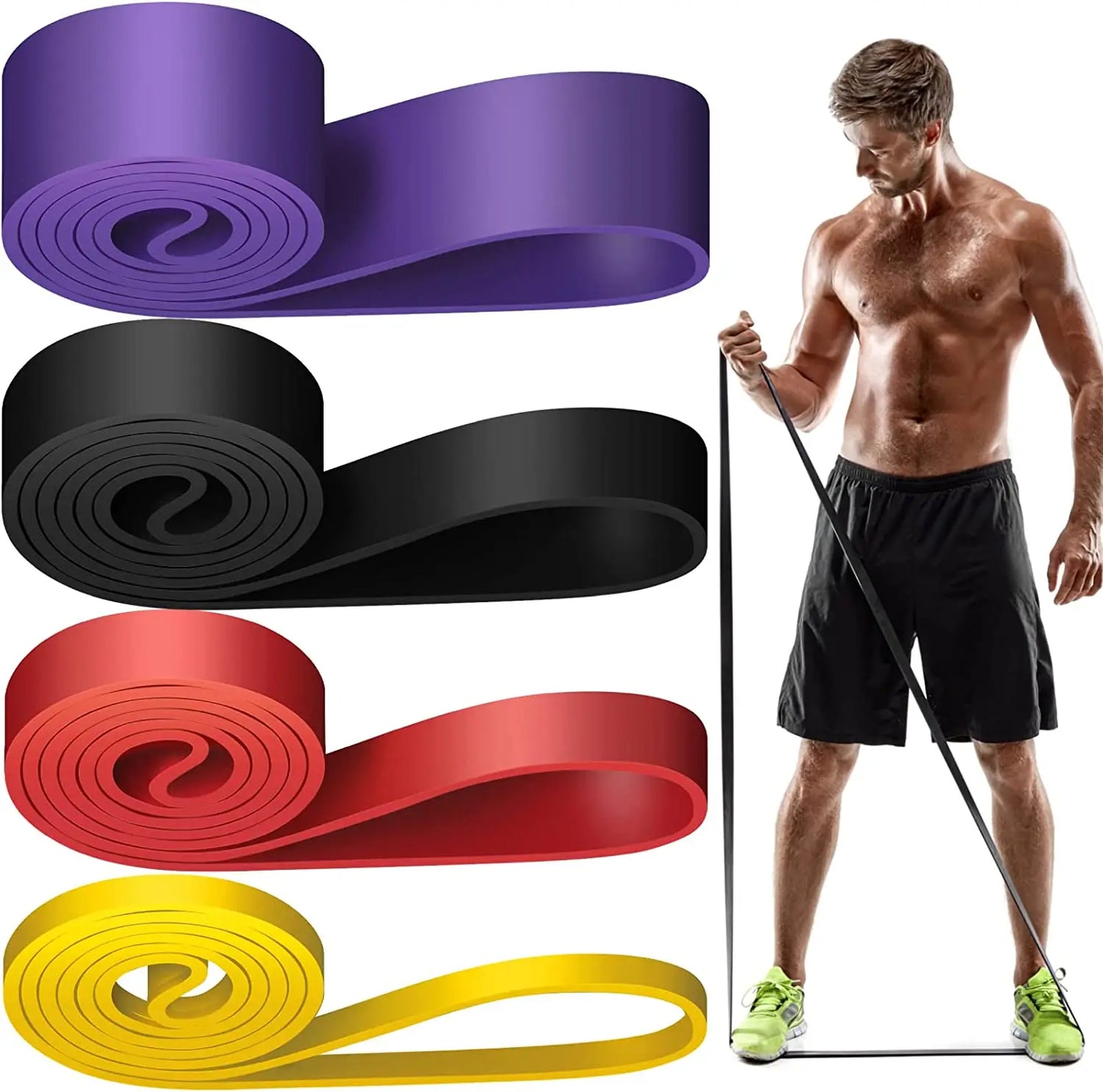 Heavy Duty Latex Resistance Band Exercise Elastic Band For Sport Strength Pull Up Assist Band Workout Pilates Fitness Equipment